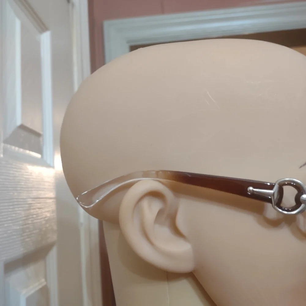 New women's fashion brown and clear sunglasses